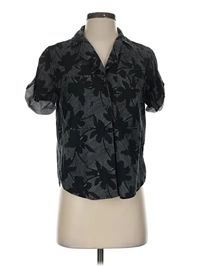 Pre-owned Universal Thread Short Sleeve Blouse In Black