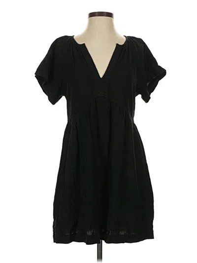 Pre-owned Universal Thread Short Sleeve Blouse In Black