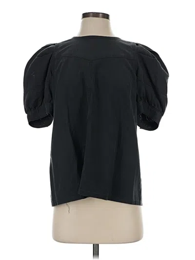 Pre-owned Universal Thread Short Sleeve Blouse In Black