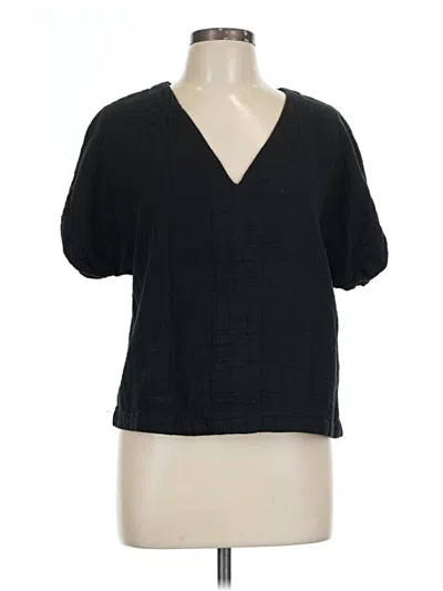 Pre-owned Universal Thread Short Sleeve Blouse In Black