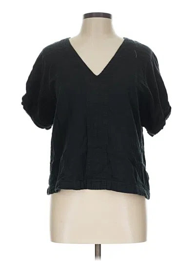 Pre-owned Universal Thread Short Sleeve Blouse In Black