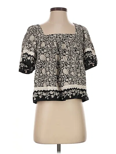 Universal Thread Short Sleeve Blouse In Black