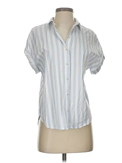 Pre-owned Universal Thread Short Sleeve Blouse In Blue