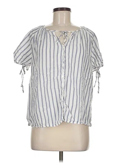 Pre-owned Universal Thread Short Sleeve Blouse In Blue