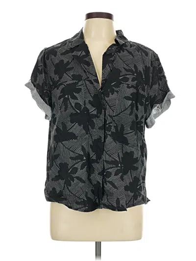 Pre-owned Universal Thread Short Sleeve Blouse In Gray