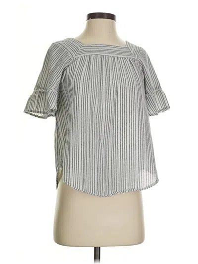 Pre-owned Universal Thread Short Sleeve Blouse In Gray