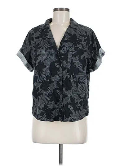 Pre-owned Universal Thread Short Sleeve Blouse In Gray