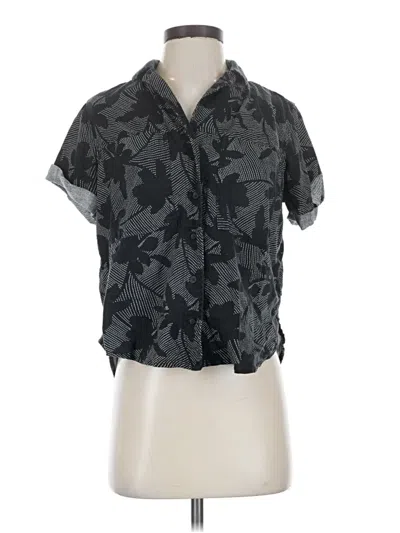 Pre-owned Universal Thread Short Sleeve Blouse In Gray
