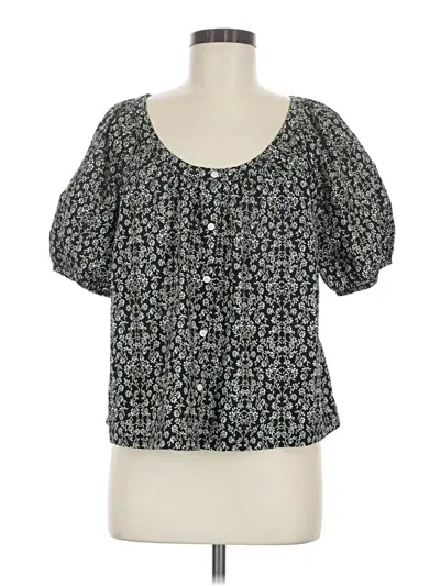 Pre-owned Universal Thread Short Sleeve Blouse In Gray