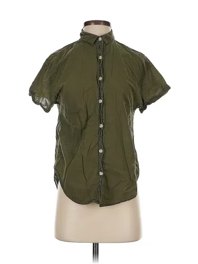 Pre-owned Universal Thread Short Sleeve Blouse In Green