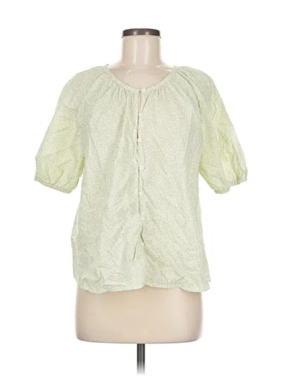 Pre-owned Universal Thread Short Sleeve Blouse In Green