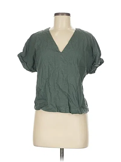 Pre-owned Universal Thread Short Sleeve Blouse In Green