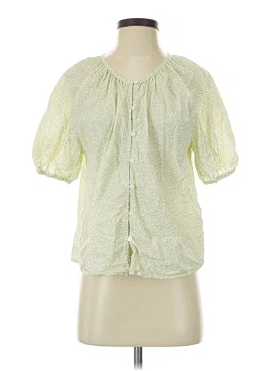 Pre-owned Universal Thread Short Sleeve Blouse In Green