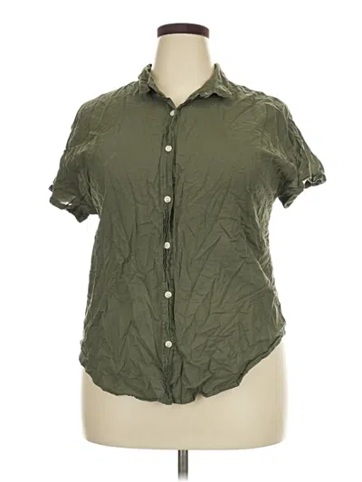 Pre-owned Universal Thread Short Sleeve Blouse In Green