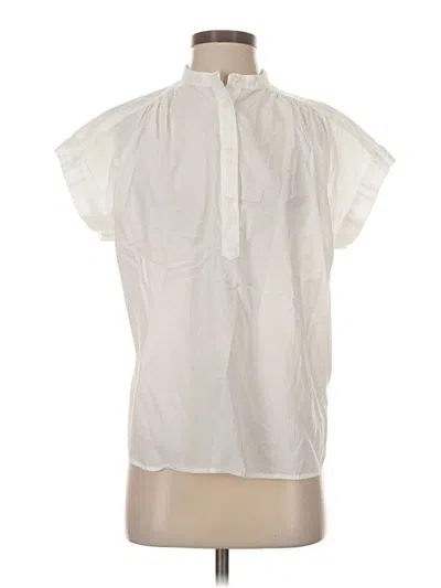 Pre-owned Universal Thread Short Sleeve Blouse In Ivory