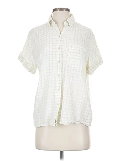 Pre-owned Universal Thread Short Sleeve Blouse In Ivory