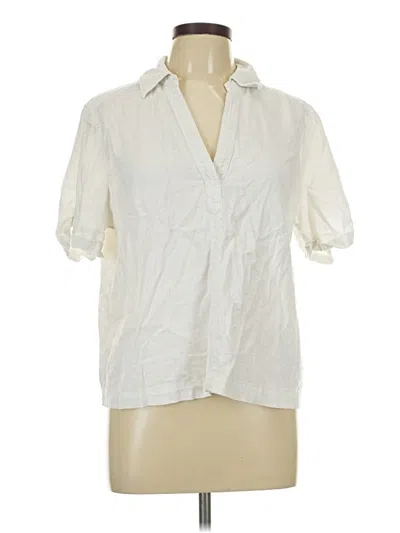 Pre-owned Universal Thread Short Sleeve Blouse In Ivory