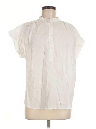 Pre-owned Universal Thread Short Sleeve Blouse In Ivory