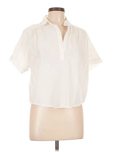 Pre-owned Universal Thread Short Sleeve Blouse In Ivory