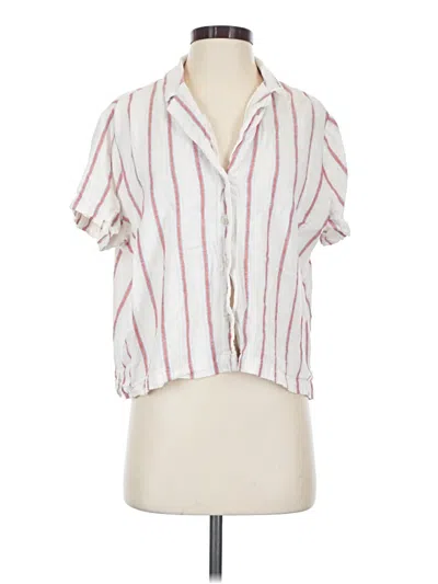 Pre-owned Universal Thread Short Sleeve Blouse In Ivory