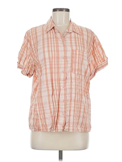 Pre-owned Universal Thread Short Sleeve Blouse In Orange