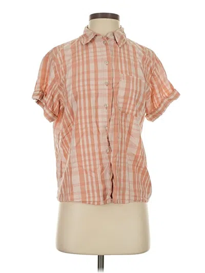 Pre-owned Universal Thread Short Sleeve Blouse In Orange