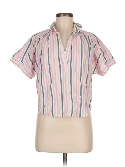 Pre-owned Universal Thread Short Sleeve Blouse In Pink