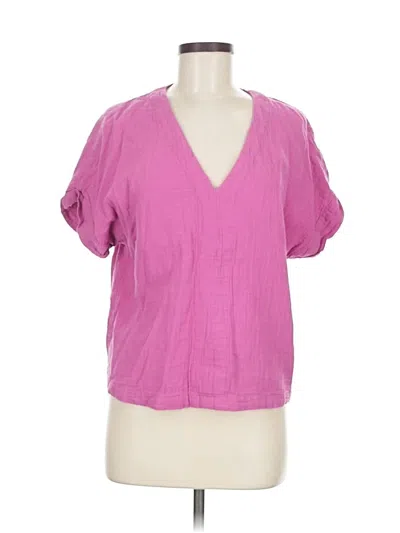 Pre-owned Universal Thread Short Sleeve Blouse In Pink