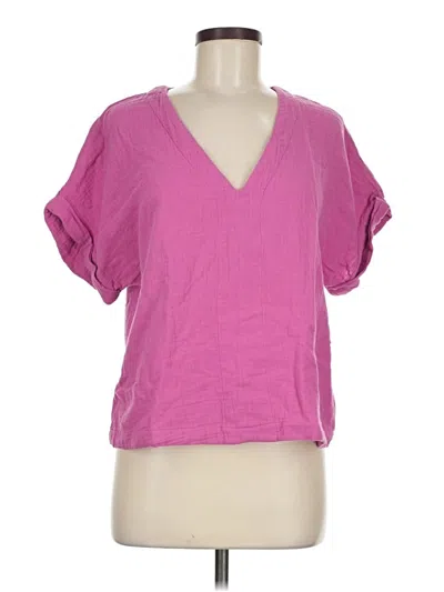 Pre-owned Universal Thread Short Sleeve Blouse In Pink