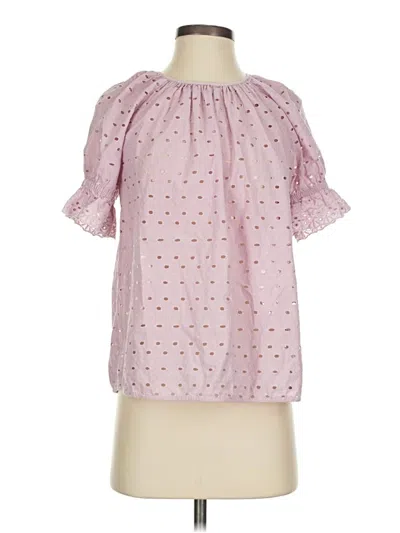 Pre-owned Universal Thread Short Sleeve Blouse In Pink