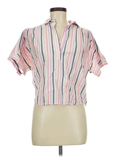 Pre-owned Universal Thread Short Sleeve Blouse In Pink