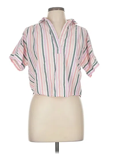 Pre-owned Universal Thread Short Sleeve Blouse In Pink