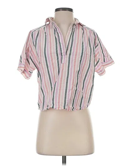 Pre-owned Universal Thread Short Sleeve Blouse In Pink