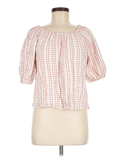 Pre-owned Universal Thread Short Sleeve Blouse In Pink