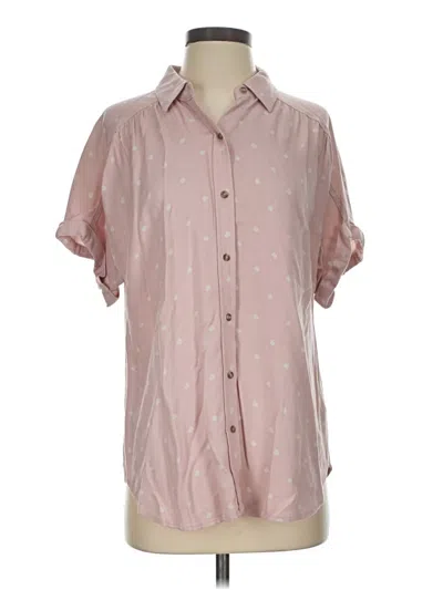 Pre-owned Universal Thread Short Sleeve Blouse In Pink