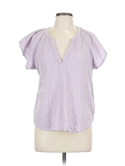 Pre-owned Universal Thread Short Sleeve Blouse In Purple