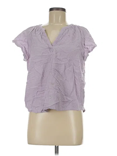 Pre-owned Universal Thread Short Sleeve Blouse In Purple