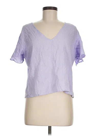 Pre-owned Universal Thread Short Sleeve Blouse In Purple
