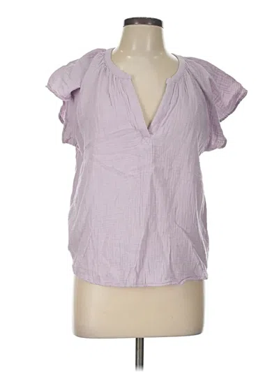 Pre-owned Universal Thread Short Sleeve Blouse In Purple