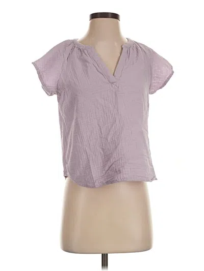 Pre-owned Universal Thread Short Sleeve Blouse In Purple