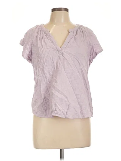 Pre-owned Universal Thread Short Sleeve Blouse In Purple