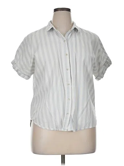 Pre-owned Universal Thread Short Sleeve Blouse In Silver