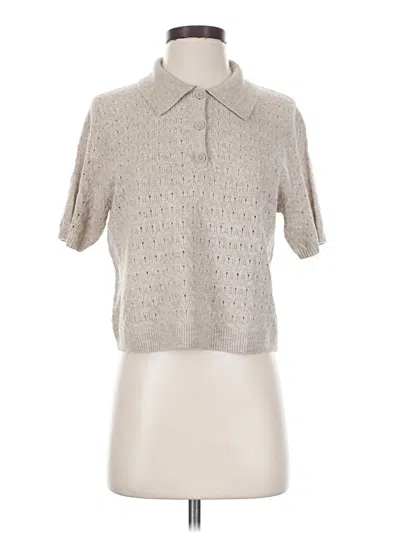Pre-owned Universal Thread Short Sleeve Blouse In Silver
