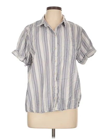 Pre-owned Universal Thread Short Sleeve Blouse In Silver