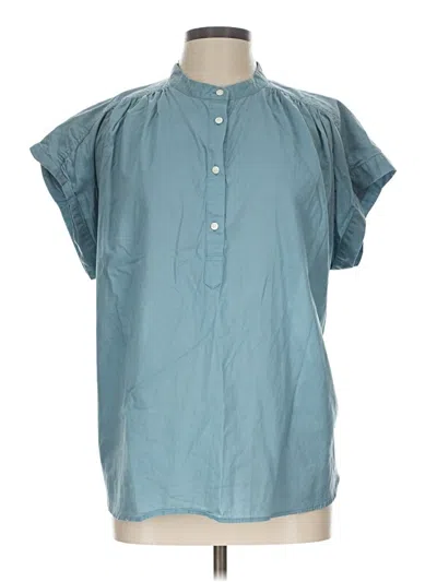 Pre-owned Universal Thread Short Sleeve Blouse In Teal