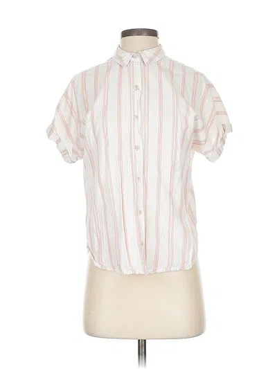 Pre-owned Universal Thread Short Sleeve Blouse In White