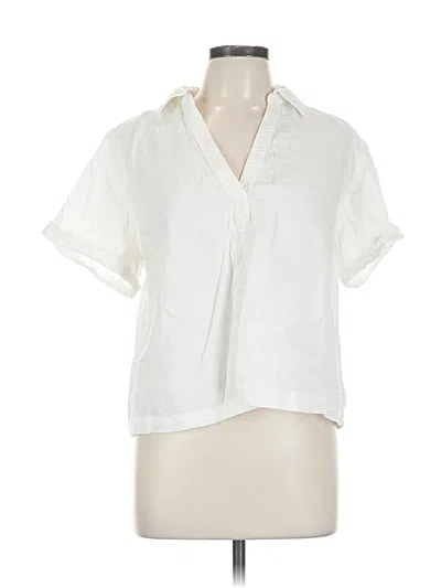 Pre-owned Universal Thread Short Sleeve Blouse In White