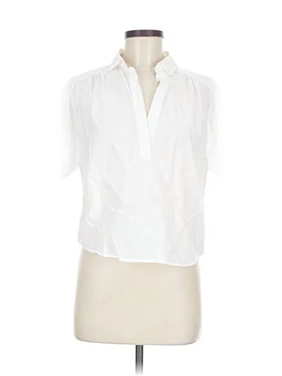 Pre-owned Universal Thread Short Sleeve Blouse In White