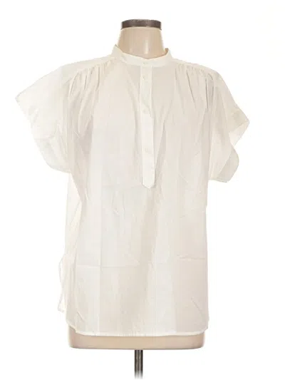Pre-owned Universal Thread Short Sleeve Blouse In White