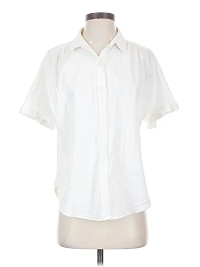 Pre-owned Universal Thread Short Sleeve Blouse In White